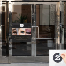 Schwarze Schrift Foto-Wimpern Geschäft 