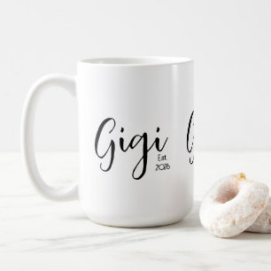 Schwarze Schrift Gigi Established Kaffeetasse