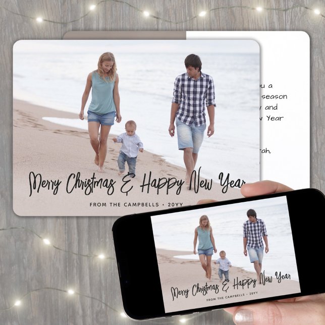 Schwarze Schrift Weihnachten und Neue Jahre 2 Foto (Von Creator hochgeladen)
