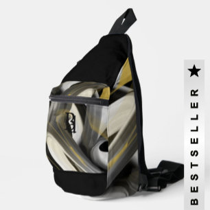 Schwarze Schulterschlinge Trend Abstrakte Kunst We Crossbody Bag