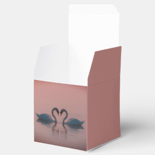 Schwarze Schwäne müssen Liebe Pink Sky sein Geschenkschachtel