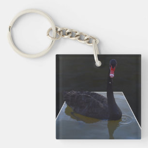 Schwarze Schwanentropfen im Teich, Schlüsselanhänger