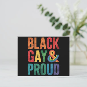 Schwarze Schwule und stolze schwarze LGBTQ Queers Postkarte