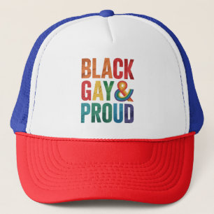 Schwarze Schwule und stolze schwarze LGBTQ Queers Truckerkappe