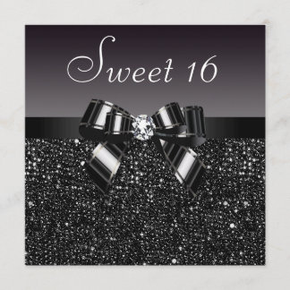 Schwarze Sequenzen, Bow & Diamond Sweet 16 Einladung