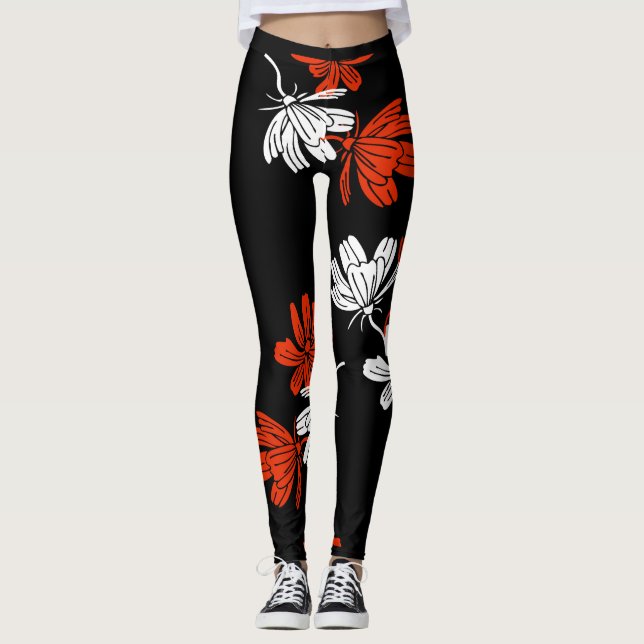schwarze sexy Leggings der Leggings | | druckten (Vorderseite)