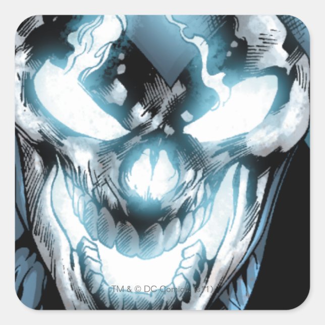 Schwarze Signalleuchte Quadratischer Aufkleber (Vorderseite)