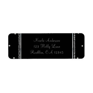 Schwarze & silberne Punkte moderne Glam-Hochzeitsf