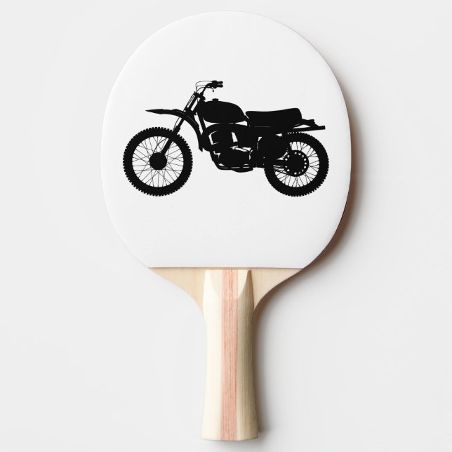 Schwarze Silhouette des Fahrrads - Hintergrundfarb Tischtennis Schläger (Vorderseite)
