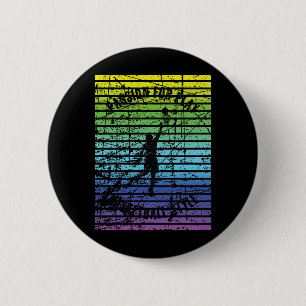 Schwarze Silhouette eines Basketballspielers gegen Button