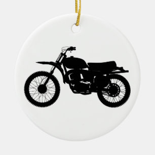 Schwarze Silhouette eines Fahrrads - Hintergrundfa Keramik Ornament
