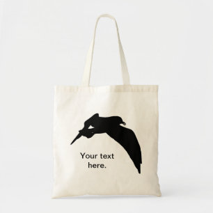 Schwarze Silhouette-Flying Sea-Gull-Flaggen Tragetasche