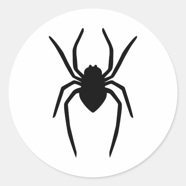 Schwarze Silhouette (oder eine andere Farbe) Runder Aufkleber (Vorderseite)