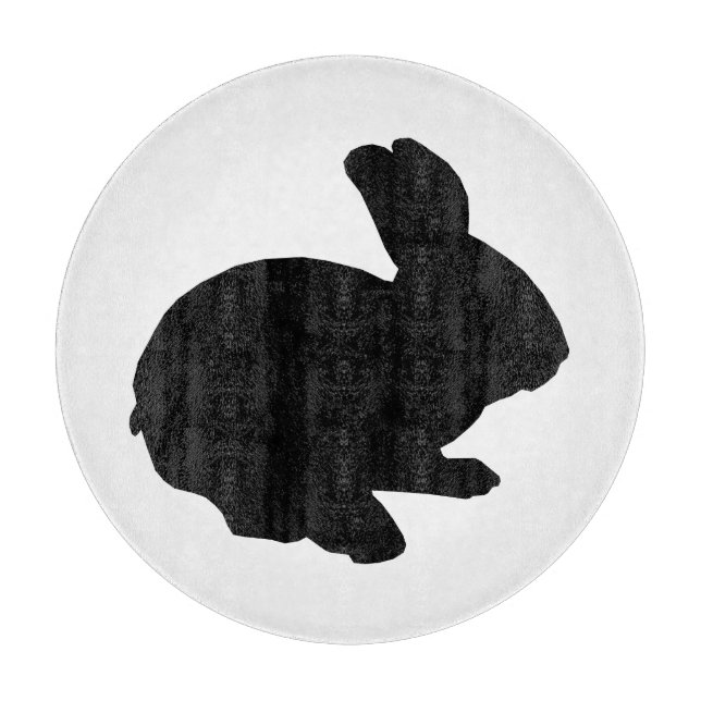 Schwarze Silhouette Ostersonnenschneider Schneidebrett (Vorderseite)