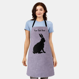 Schwarze Silhouette Sitzen Kaninchen große Ohren L Schürze