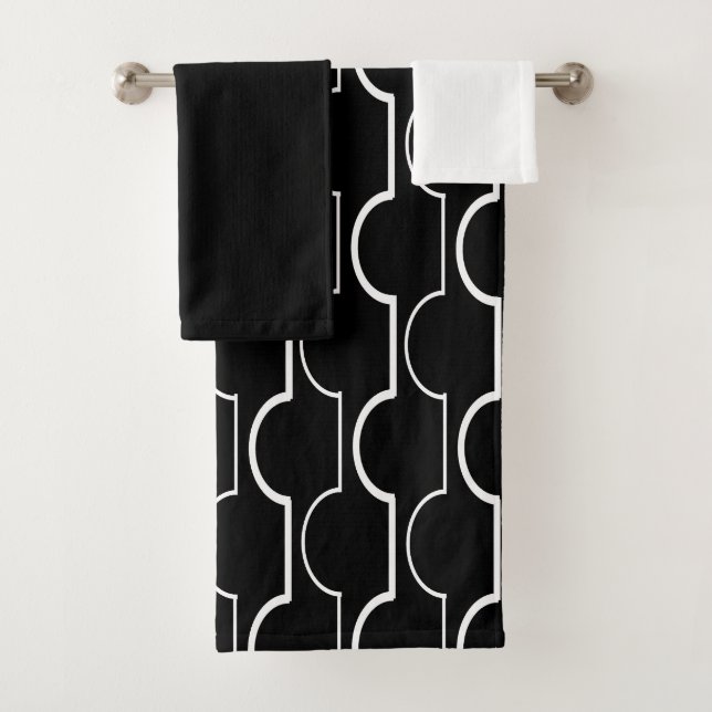 Schwarze Skalpellen Badehandtuch Set (Insitu)