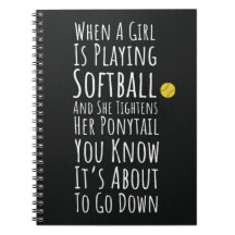 Schwarze Softball-Geschenke für Girl-Team-Spieler