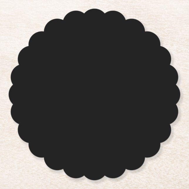 Schwarze Solid-Farbe Untersetzer (Vorderseite)