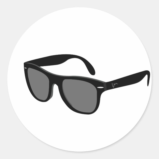 Schwarze Sonnenbrillen Aufkleber (Vorderseite)