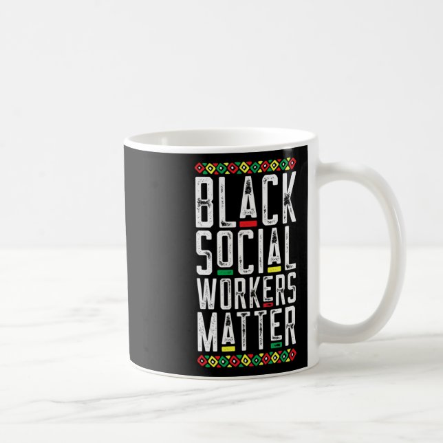 Schwarze Sozialarbeiter Problem Afroamerikaner Leb Kaffeetasse (Rechts)