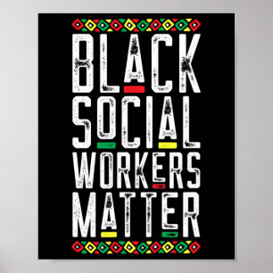 Schwarze Sozialarbeiter Problem Afroamerikaner Leb Poster