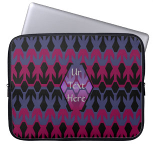 Schwarze Spacecrafts und Arrow Monogram Muster Laptopschutzhülle