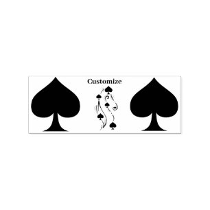 Schwarze Spades Tattoo Style Thunder_Cove Gummistempel