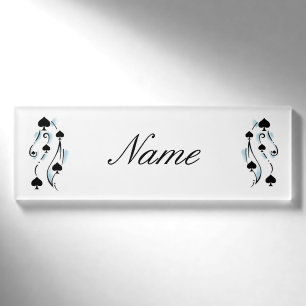 Schwarze Spades Tattoo Style Thunder_Cove Namenschild