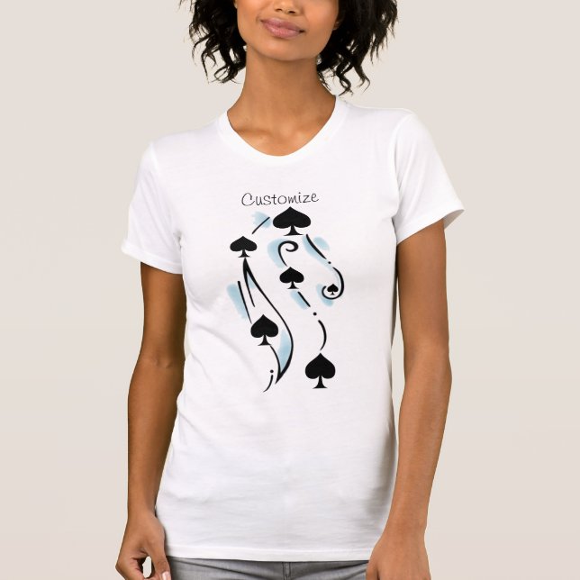 Schwarze Spades Tattoo Style Thunder_Cove T-Shirt (Vorderseite)