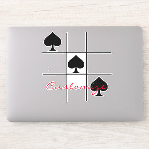 Schwarze Spades Tic Tac Toe Thunder_Cove Aufkleber
