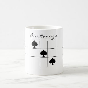 Schwarze Spades Tic Tac Toe Thunder_Cove Kaffeetasse