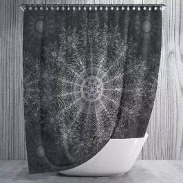 Schwarze Sparklorkunst Duschvorhang