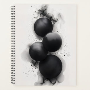Schwarze Sphären Moderne Abstrakte Kunst Planer