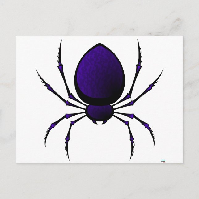 Schwarze Spider Postkarte (Vorderseite)