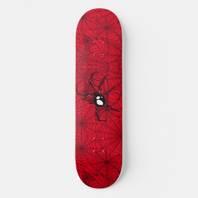 Schwarze Spider Skateboard (Vorderseite)