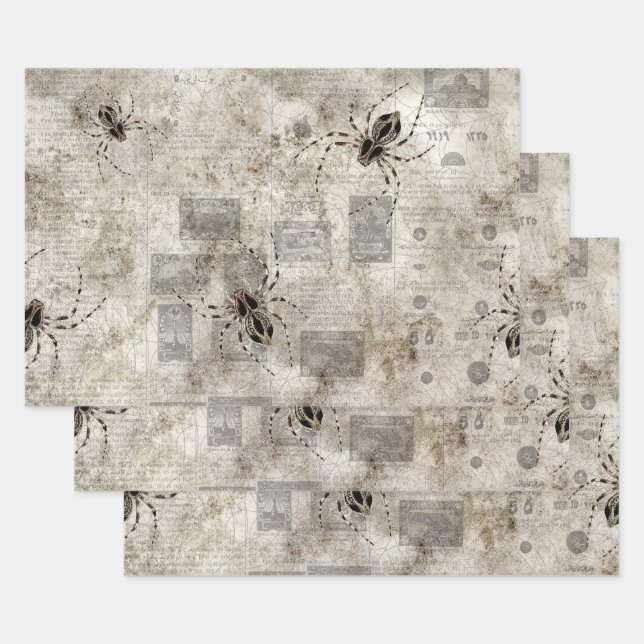 Schwarze Spinnen im Katalog Geschenkpapier Set (Set)