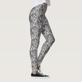Schwarze Spitze-Leggings Leggings