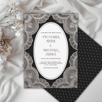 Schwarze Spitze Whimsical Vintage Hochzeit