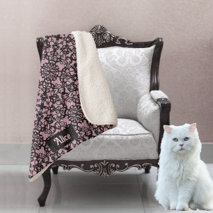 Schwarze Spitzen auf Fishnet Look - Fügen Sie den  Sherpadecke