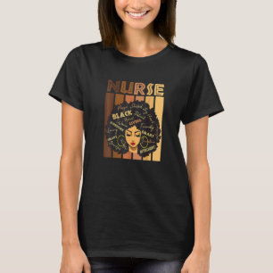 Schwarze Starke Krankenschwester Afro Liebe Melani T-Shirt