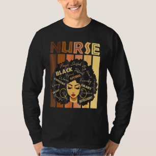 Schwarze Starke Krankenschwester Afro Liebe Melani T-Shirt