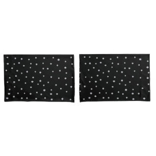 Schwarze Starry Himmel-Entwurfs-Kissen-Hüllen Kissenbezug