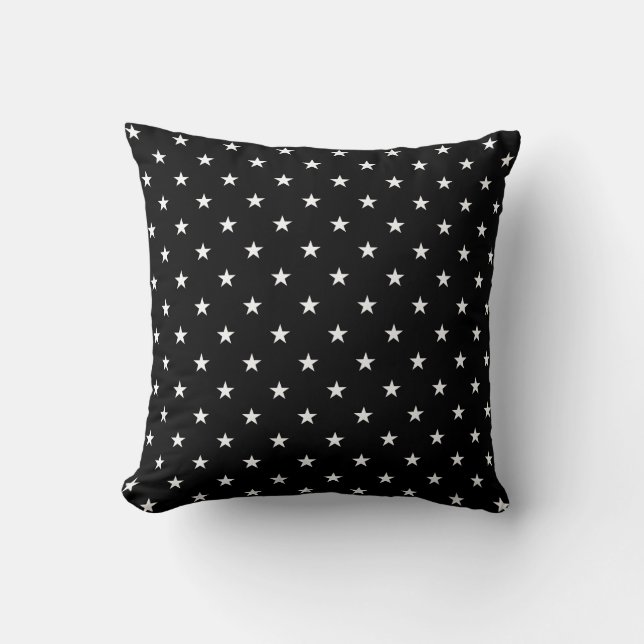 Schwarze Stars Pillow Kissen (Vorderseite)