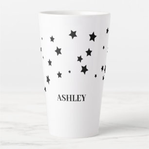 Schwarze Sterne Milchtasse