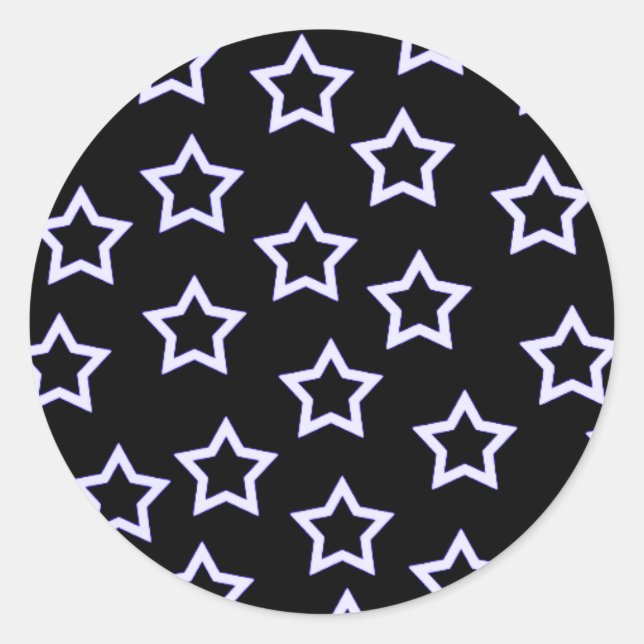Schwarze Sterne Sticker (Vorderseite)