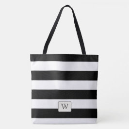 Schwarze Streifen auf einem beliebigen farbigen Mo Tasche