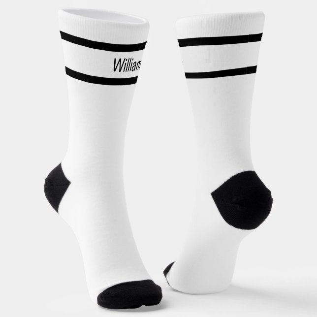 Schwarze Streifen auf weißen Socken hinzufügen (Gewinkelt)