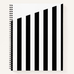 Schwarze Streifen oben schräg Notizbuch