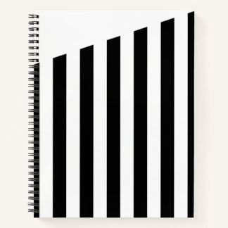 Schwarze Streifen oben schräg Notizbuch