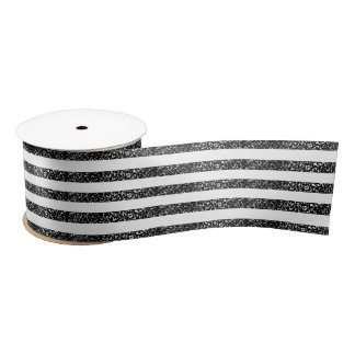 Schwarze Streifen Satinband